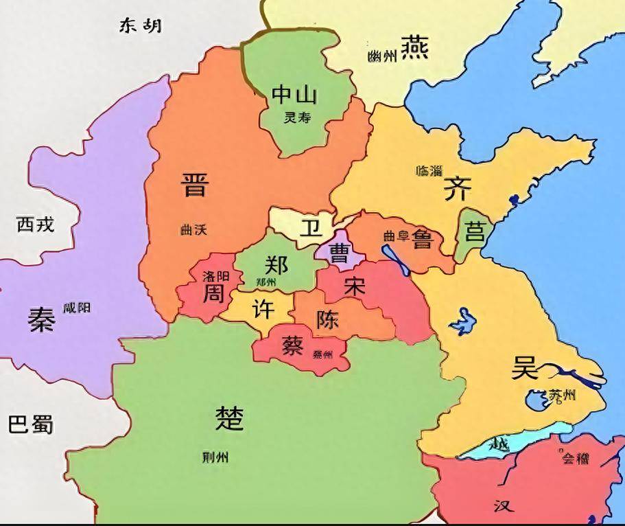战国七雄分布图(战国时期的七国分布图) 战国七雄分布图(战国时期的七国分布图)