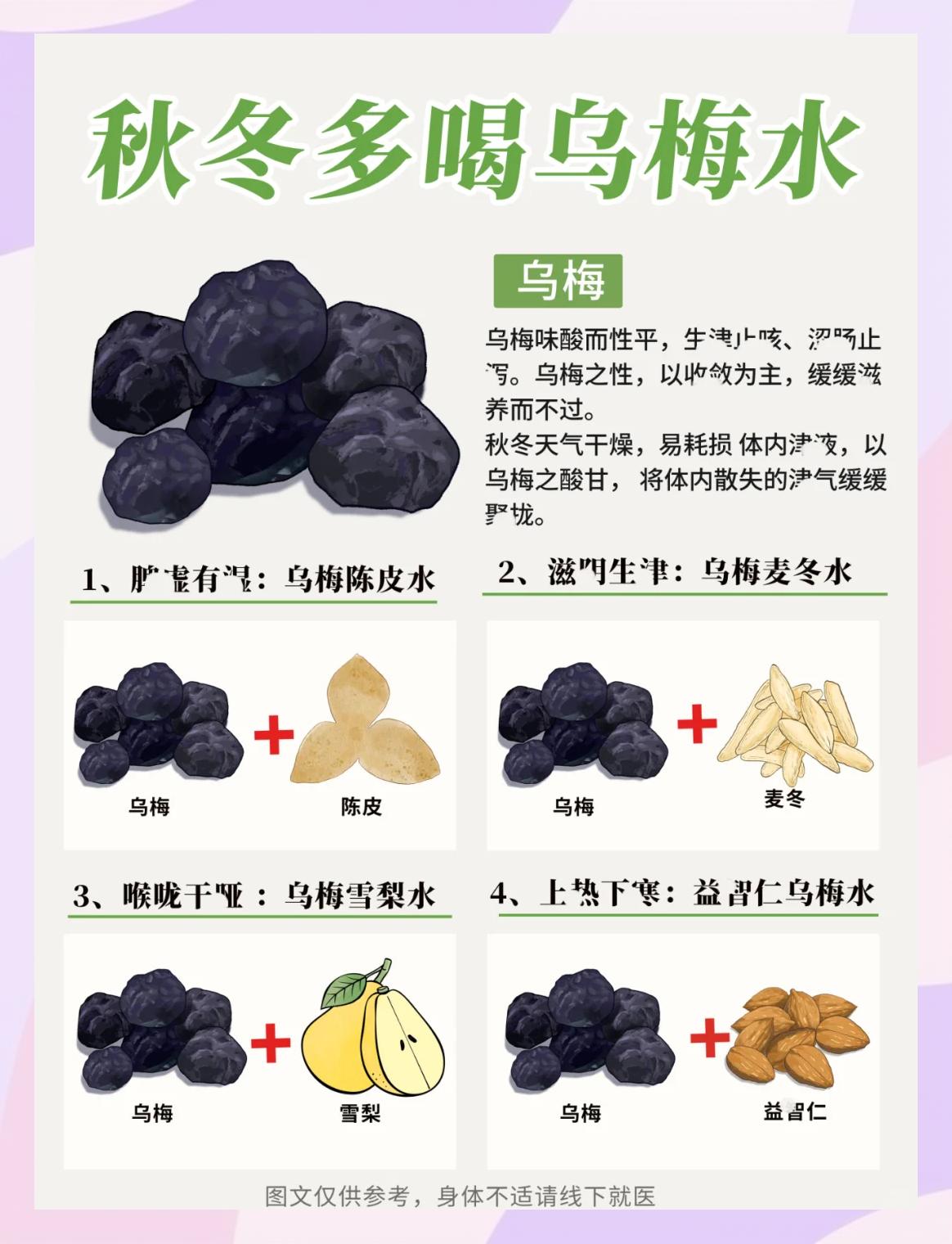 乌梅干的功效与作用及禁忌症(乌梅干的功效与作用和适用人群) 乌梅干的功效与作用及禁忌症(乌梅干的功效与作用和适用人群)