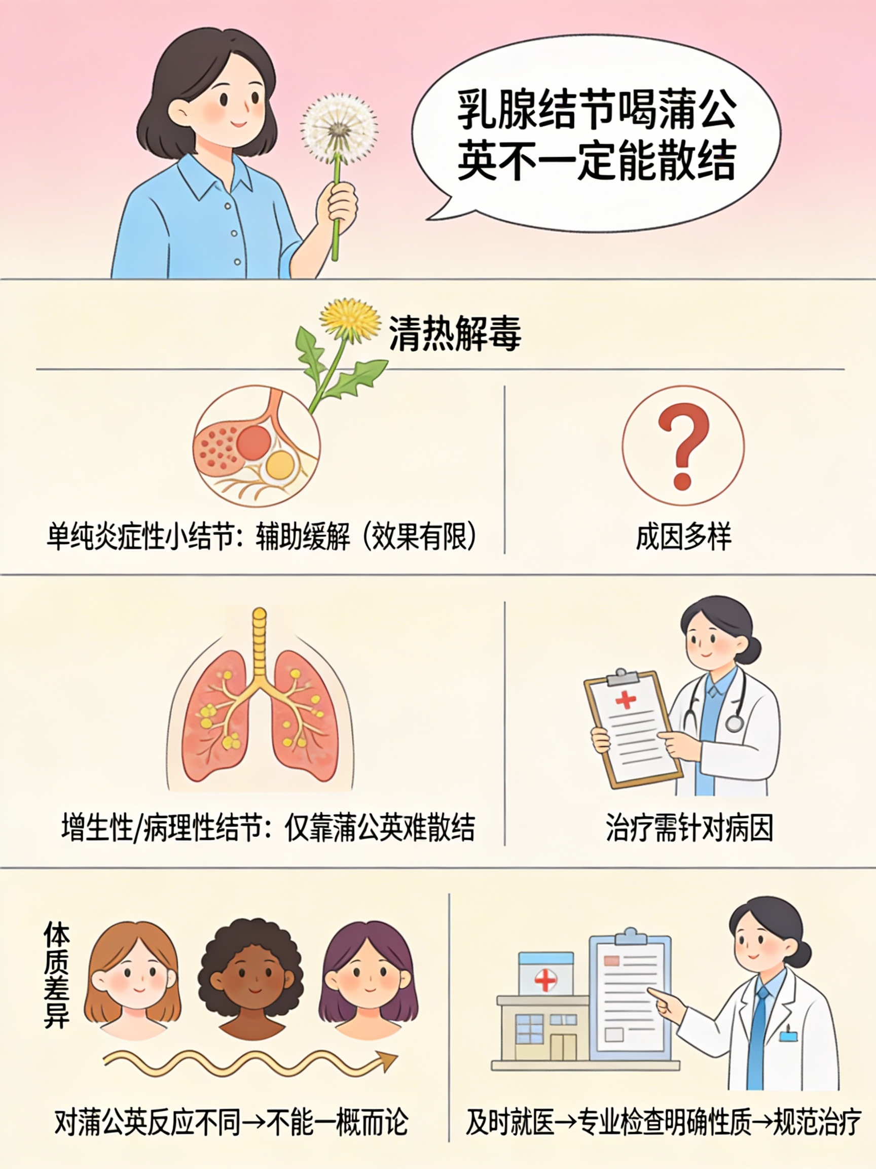 蒲公英治好了乳腺结节(蒲公英可以治疗乳腺结节病吗) 蒲公英治好了乳腺结节(蒲公英可以治疗乳腺结节病吗)