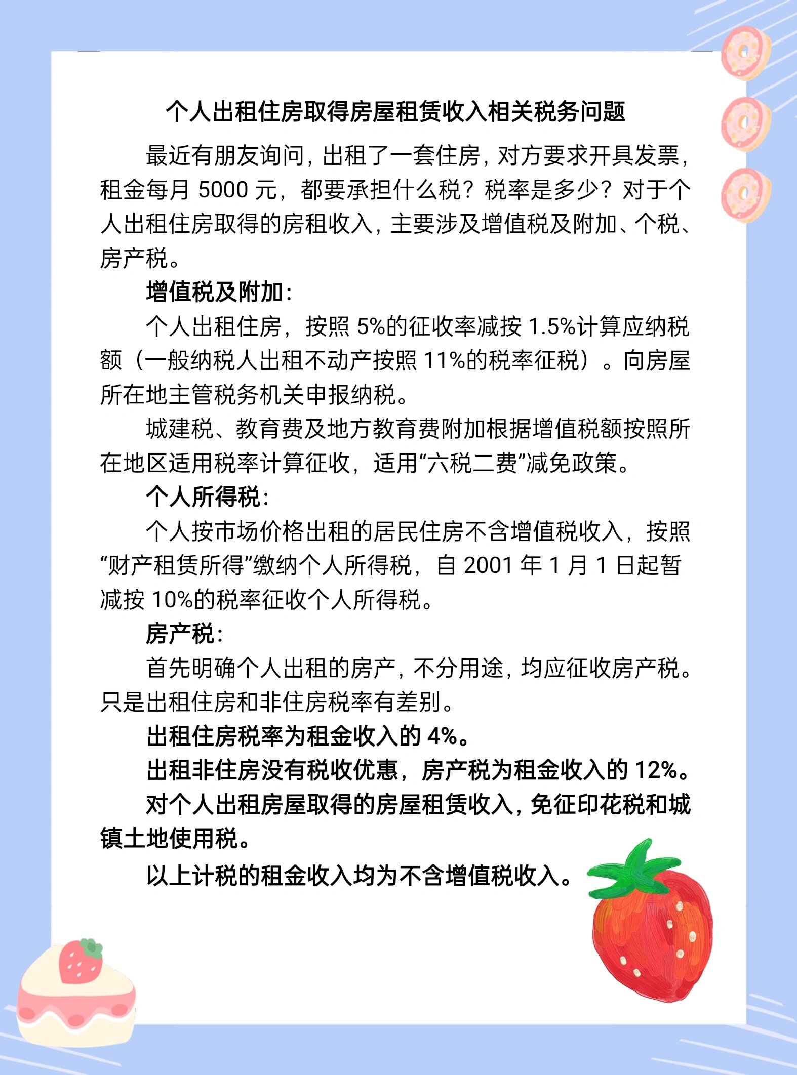 2022年个人出租房屋交什么税(2020年个人出租房屋交多少个人所得税) 2022年个人出租房屋交什么税(2020年个人出租房屋交多少个人所得税)
