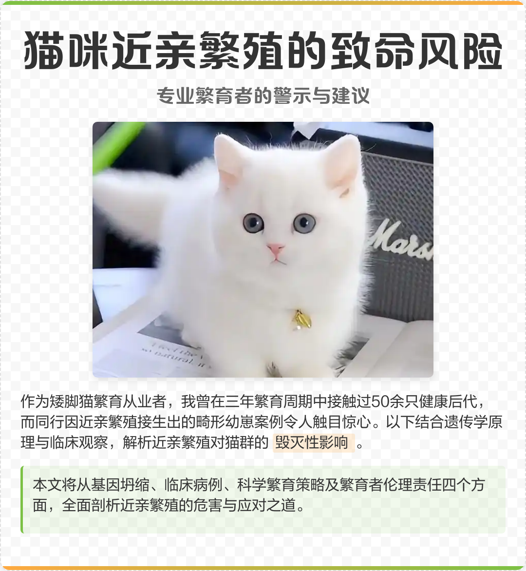 猫咪近亲繁殖的后果(猫咪近亲繁殖的后果是什么) 猫咪近亲繁殖的后果(猫咪近亲繁殖的后果是什么)