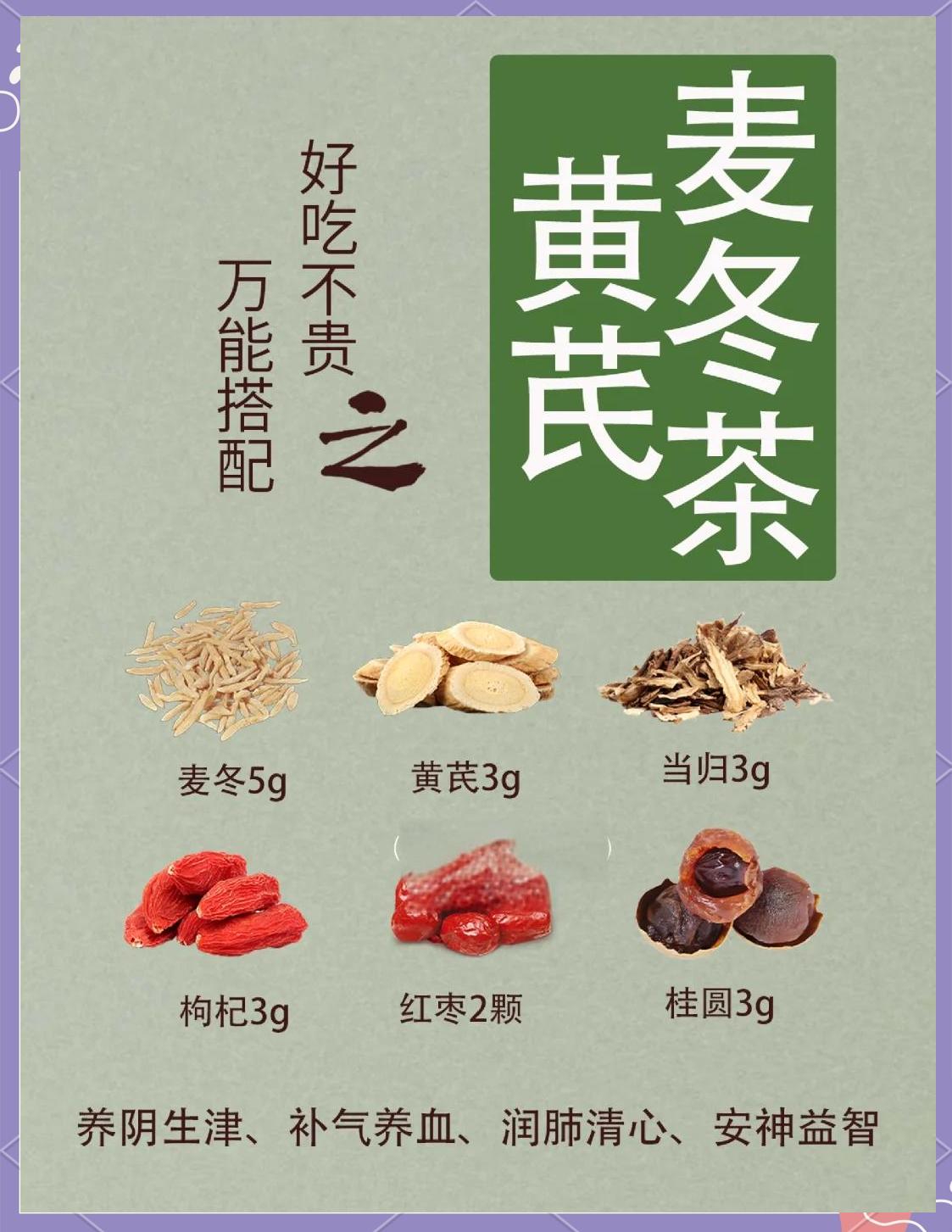 黄芪麦冬党参泡水喝的功效和禁忌(黄芪党参麦冬泡水喝的功效与副作用)