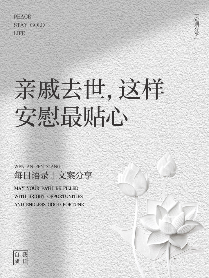 朋友亲人去世高情商安慰的简单介绍